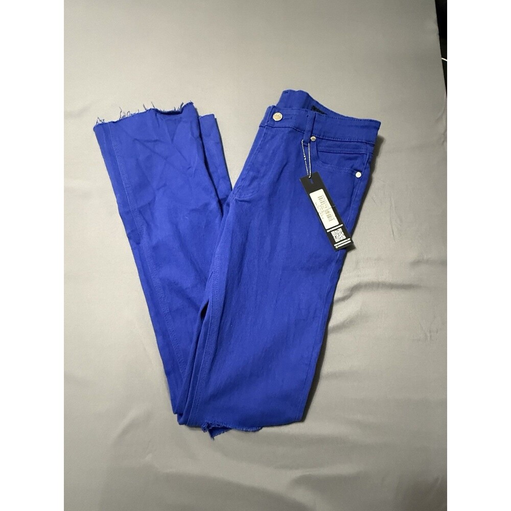 Rockstar Original RSM 225 Faith Royal Blue Super Stacked Flare Jean